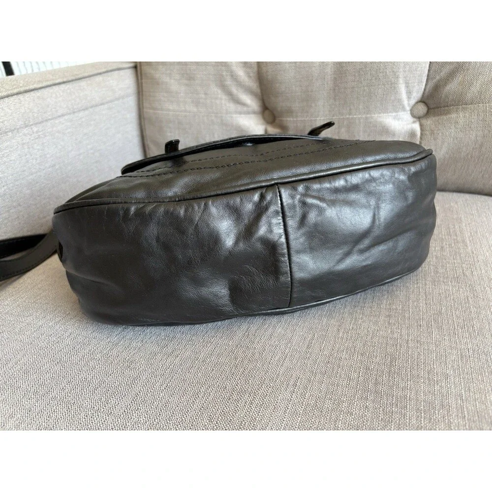 Marc by Marc Jacobs Petal To The Metal Bird Leather Shoulder Bag Black EUC